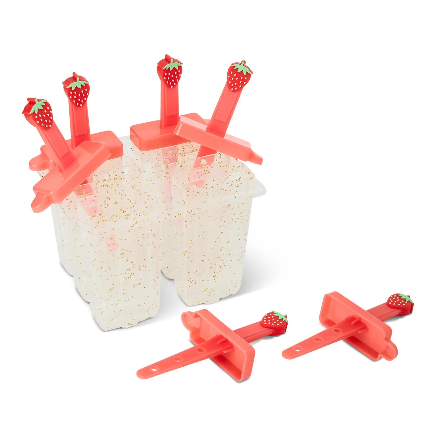 6pc Premium Strawberry Ice Pop Mold - Py Glitter