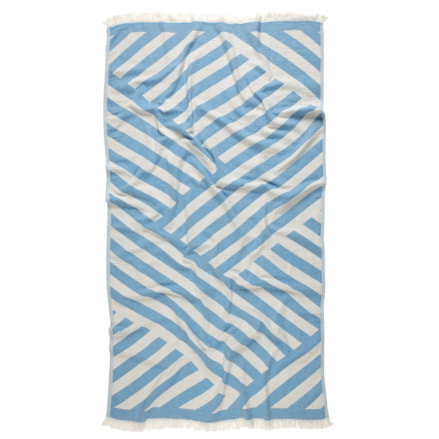 Kikoya - Harmony of Yarn Turkish Beach Towels Cotton 35x70" Pool Bath - Blue (Add-On)