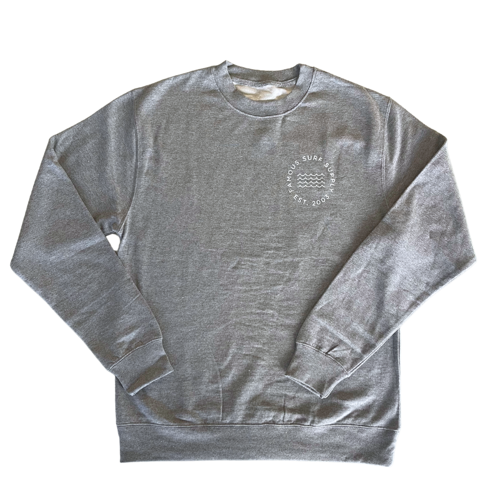 Famous Surf - New Wave Men's Crew - Steel Grey