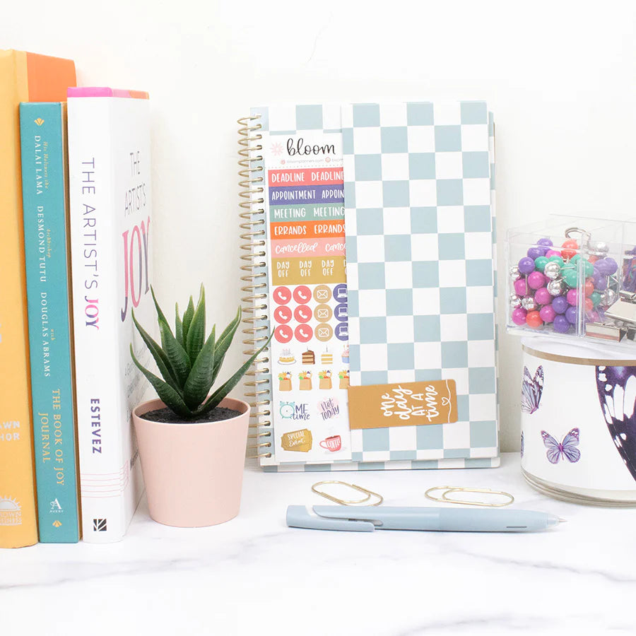 Bloom - 2026 Soft Cover Planner, 5.5" x 8.25", Checkered