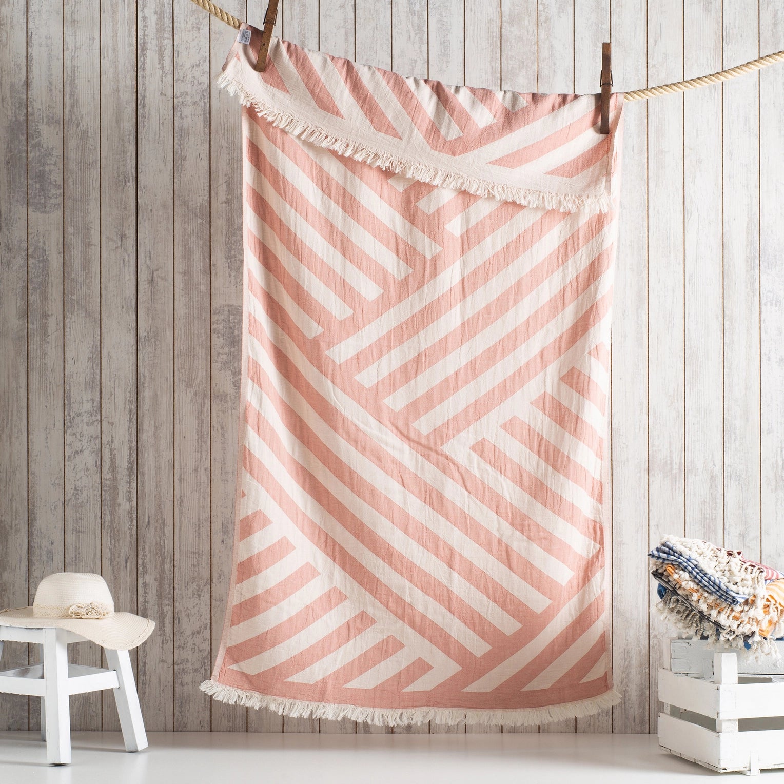 Kikoya - Harmony of Yarn Turkish Beach Towels Cotton 35x70" Pool Bath - Clay (Add-On)
