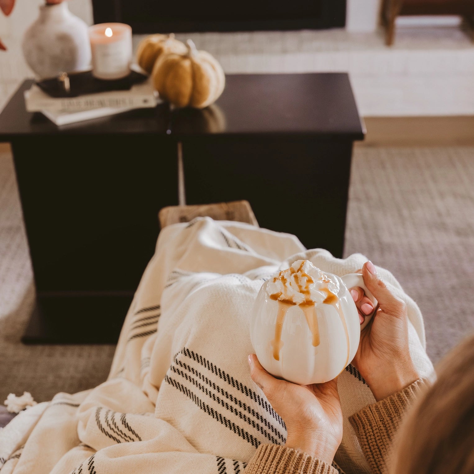 Sweet Water Decor -  Cream Pumpkin Coffee Mug