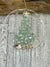 Sea Dreams Coastal Art - Coastal Christmas Ornament- Aqua Christmas Tree w/ shells