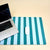 The Darling Effect - Style Station Desk Mat–Sicily Stripes Teal