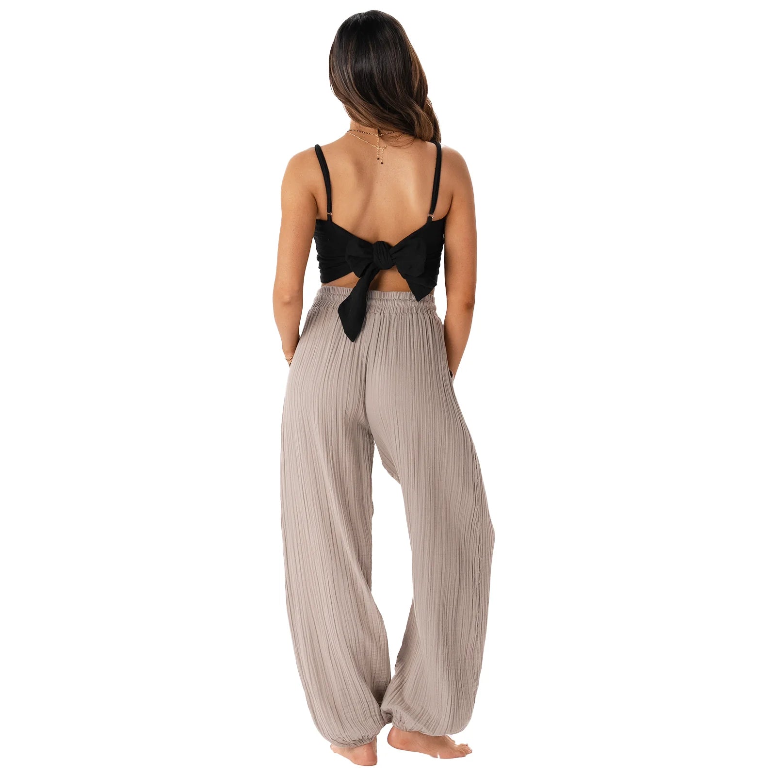 Lotus & Luna - Stone Cotton Castaway Pants