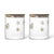 2pk 27oz Glass Canister w/ Acacia Lid - Daisy Icon