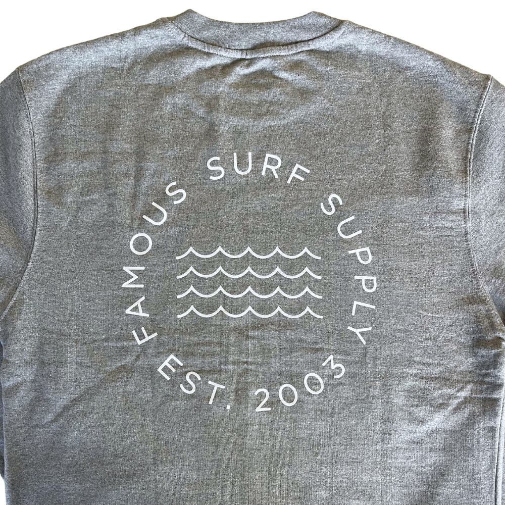 Famous Surf - New Wave Men's Crew - Steel Grey
