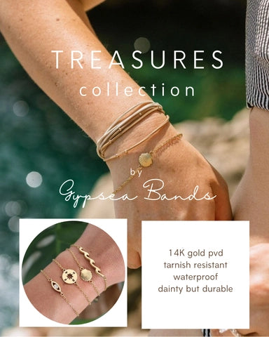 Gypsea Bands - 14K Gold Bracelet Set - Shell