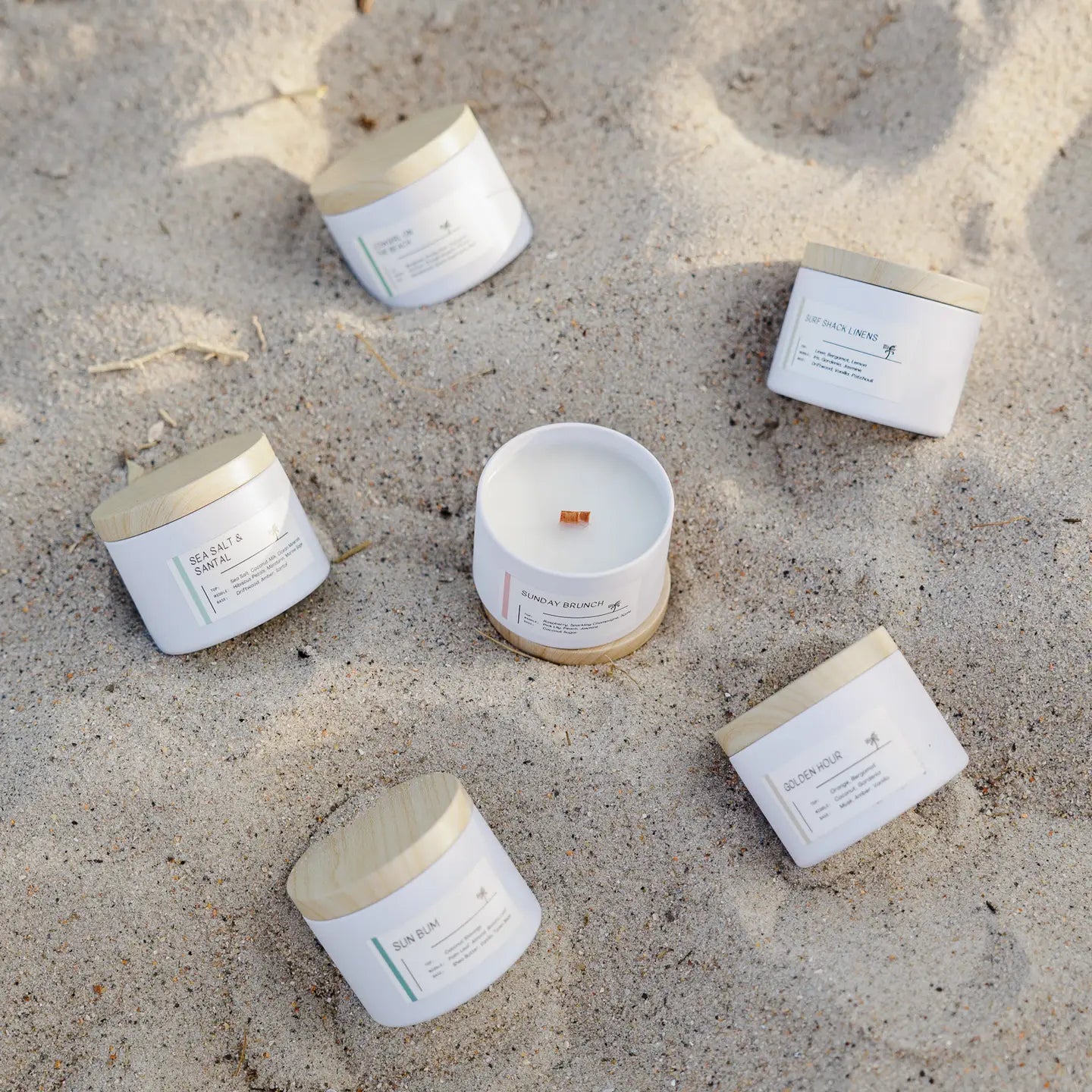 Soph's Beach House - Sea Salt & Santal Mini 4oz Luxury Coastal Wood Wick Candle