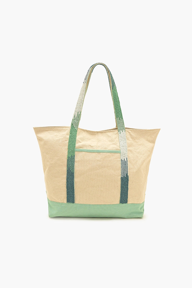 America & Beyond - Sea Shell Beaded Boat Tote