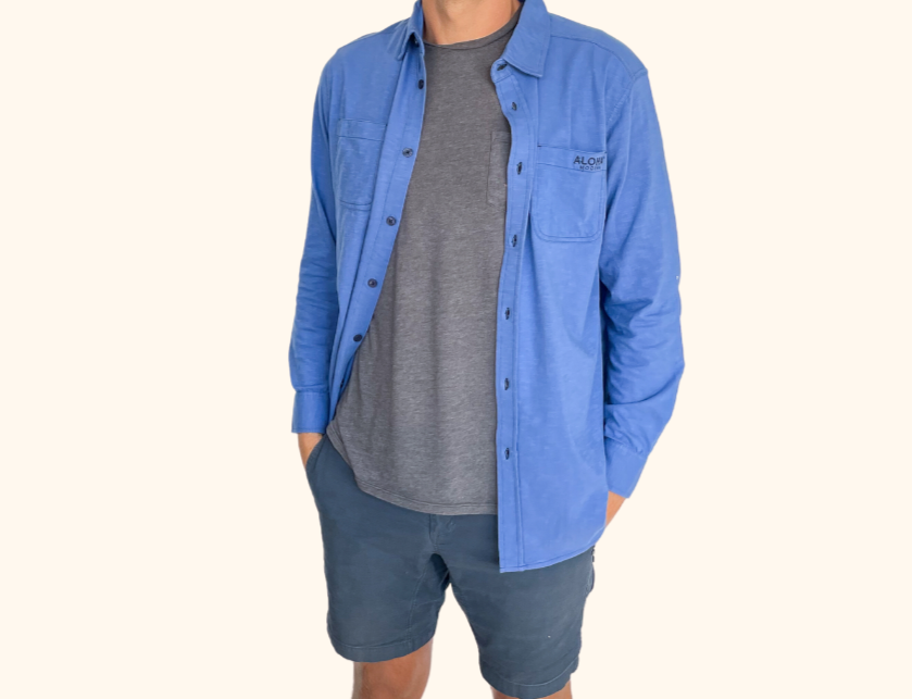 Beachly x Aloha Modern - Men's LS Button Down (Add-On)