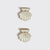 Kitsch - Metal Clam Shell Hair Clip 2pc Set - Gold & Pearlized Cream