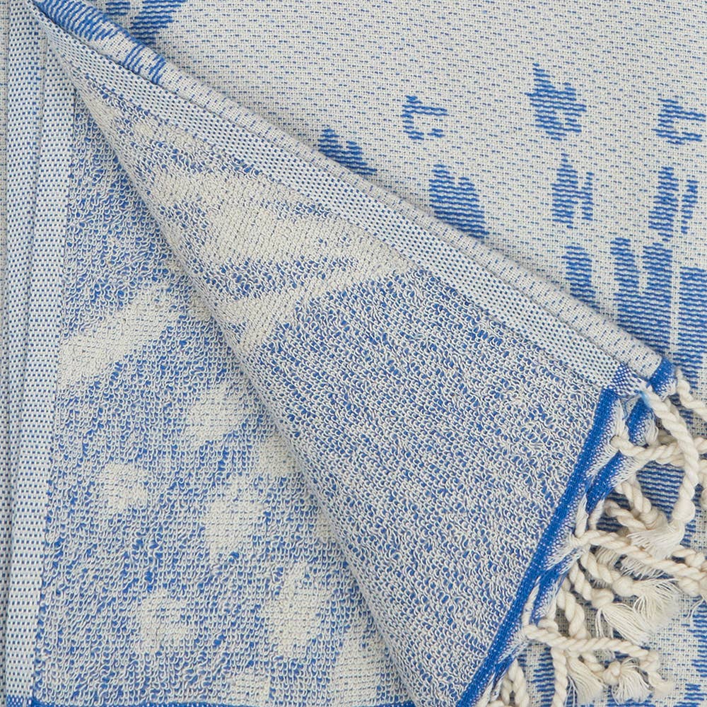 Kikoya - Pearls Turkish Bath Towels 35x70 Beach Terry Pool Spa Sauna - Pearl Blue (Add-On)