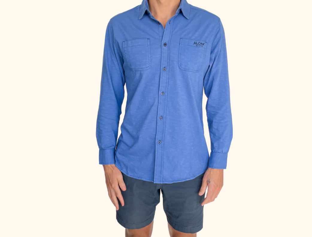 Beachly x Aloha Modern - Men's LS Button Down