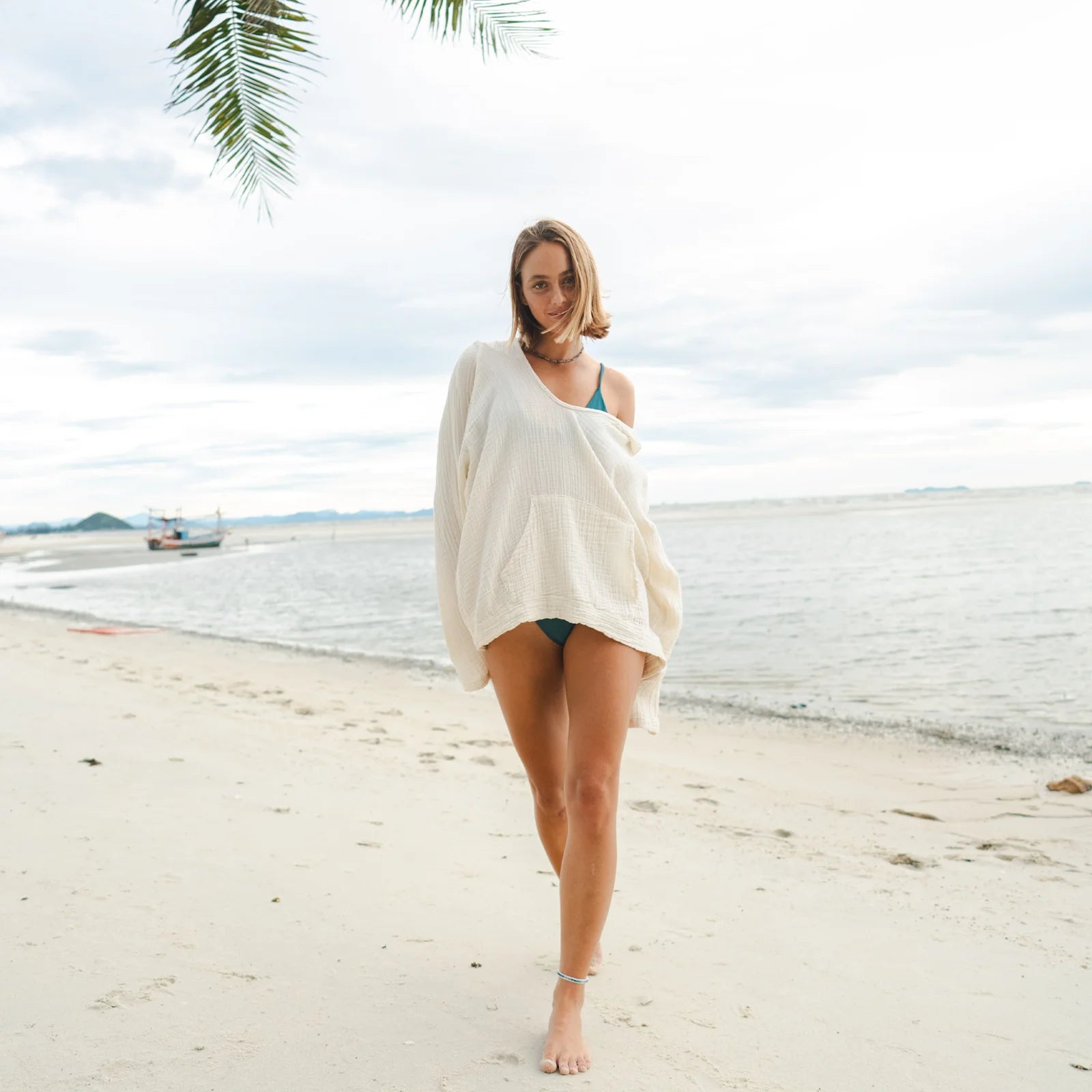 Lotus & Luna - Cream Baja Pullover (Add-On)