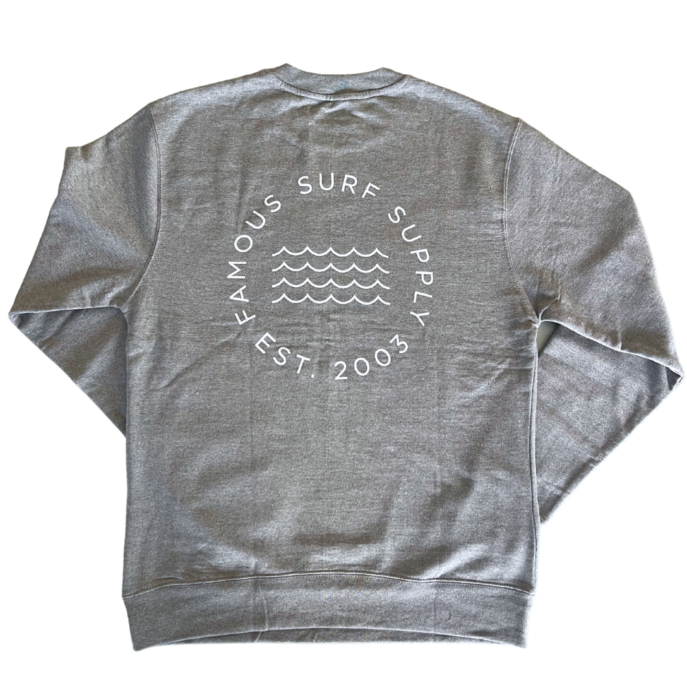 Famous Surf - New Wave Men's Crew - Steel Grey