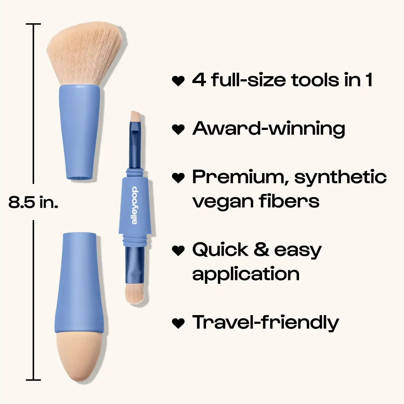 Alleyoop - Multi-Tasker - 4-in-1 Makeup Brushes