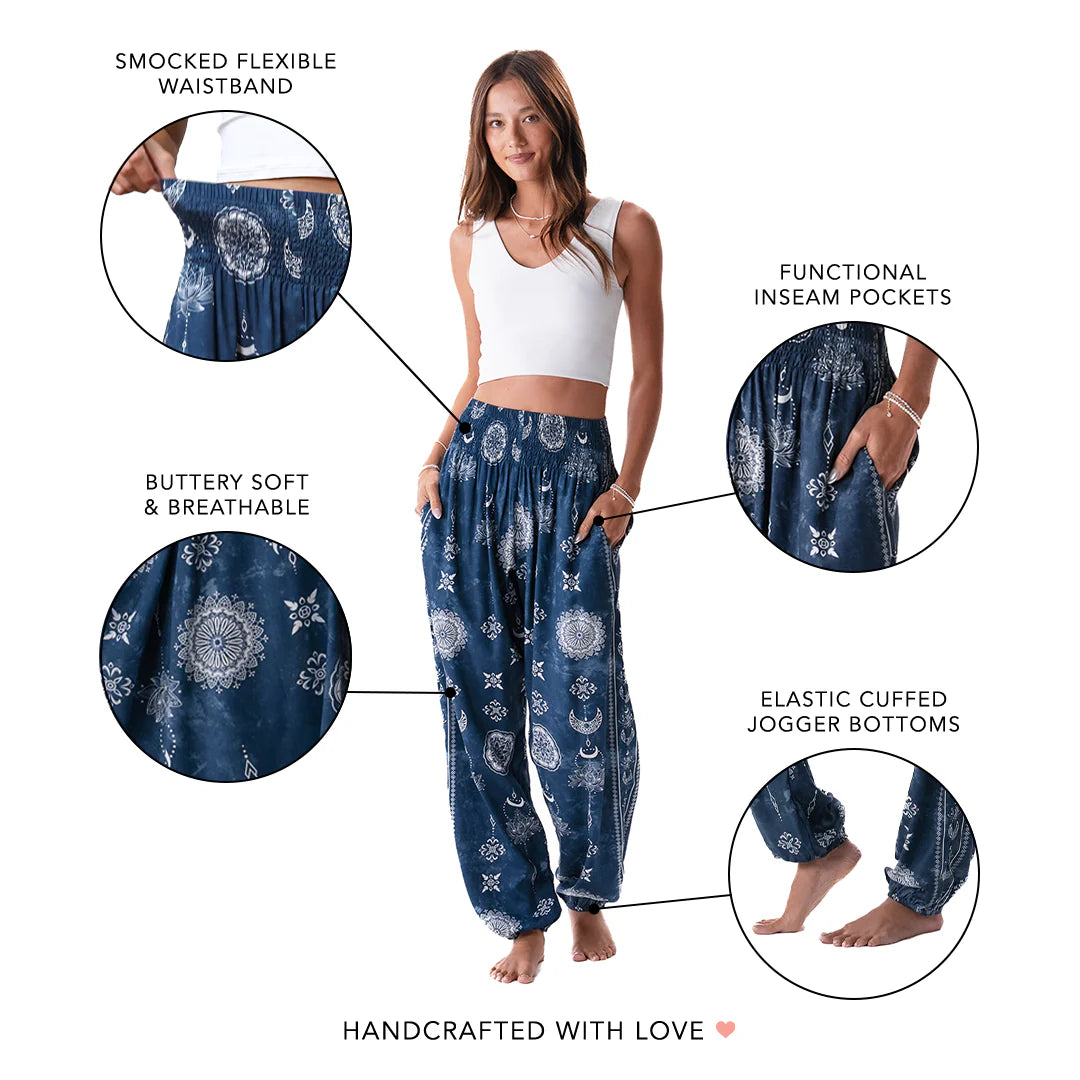 Lotus and Luna - Nova Blue Harem Pants