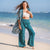 Lotus & Luna - Verdigris Wide Leg Cotton Pants (Add-On)