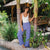 Lotus & Luna - Periwinkle Wide Leg Cotton Pants (Add-On)