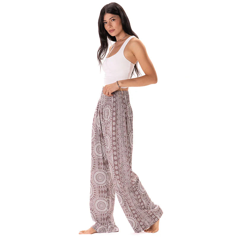 Lotus and Luna - Nosara Printed Wide Leg Pants