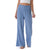 Lotus & Luna - Denim Blue Wide Leg Cotton Pants