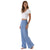 Lotus & Luna - Denim Blue Wide Leg Cotton Pants