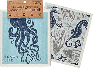 Primitives By Kathy -  Swedish Cloth Set - SeaCreatures