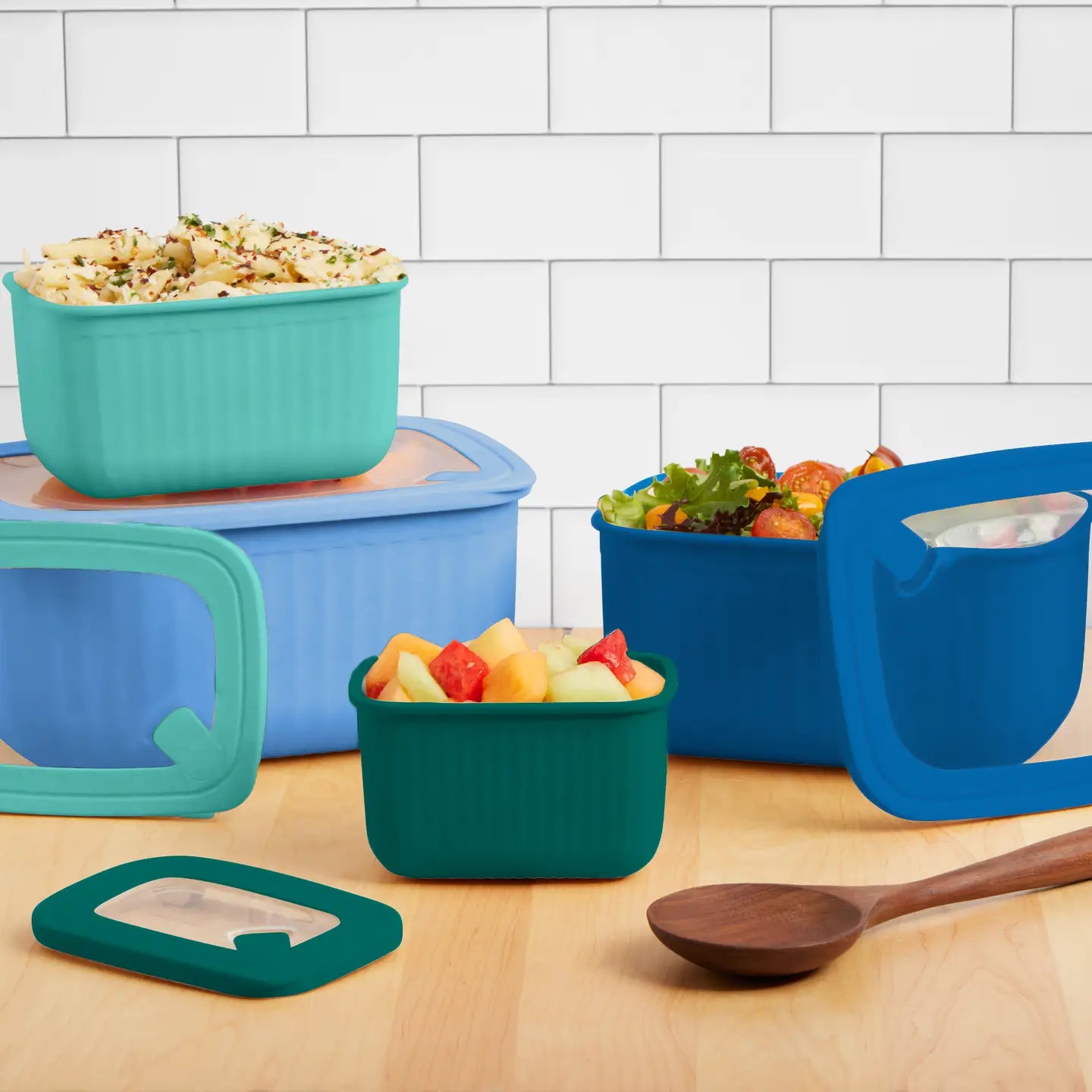 8pc Ribbed Rectangle Storage Set