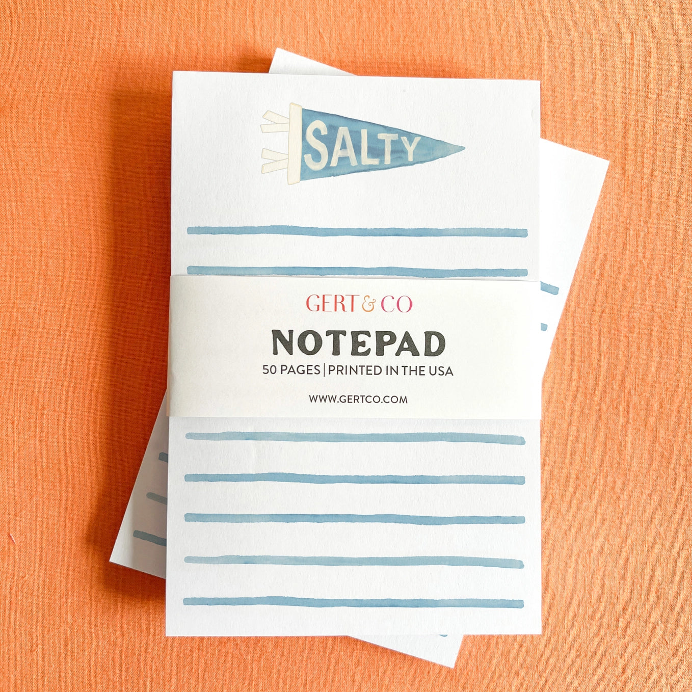 Gert & Co - Salty Pennant 4x6" Coastal Notepad