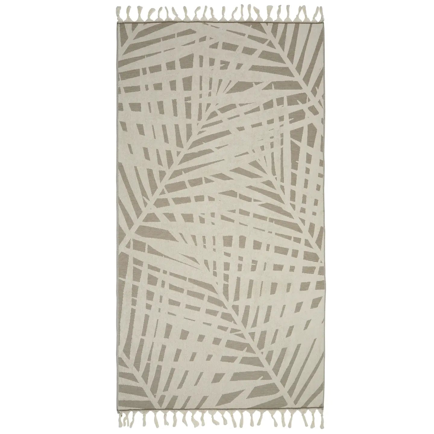 Kikoya - Palm Leaf Turkish Cotton Terry Beach Towel - Brown (Add-On)