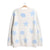 Seashell Starfish Pattern Crew Neck Sweater