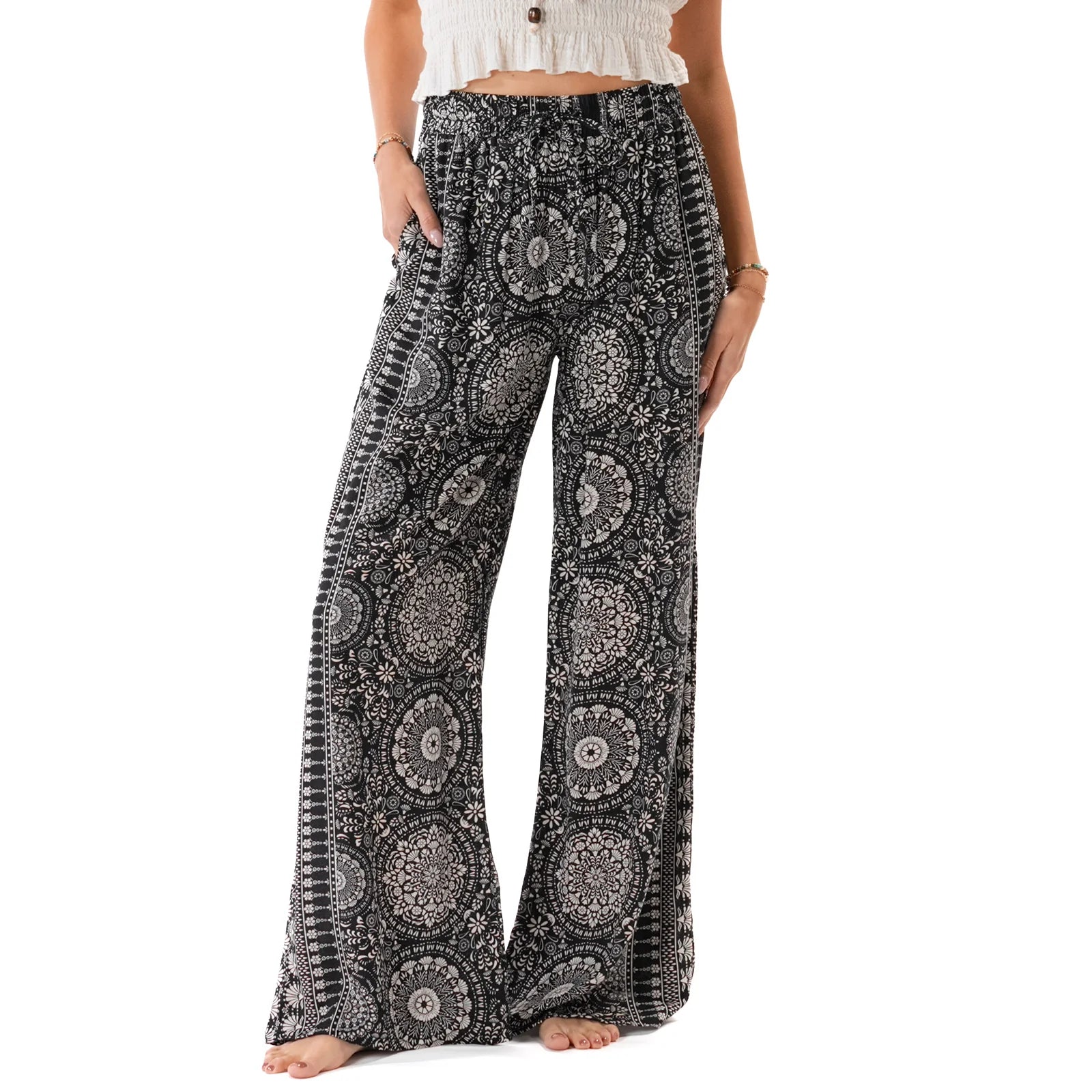 Lotus & Luna - Dark Forest Drawstring Pants