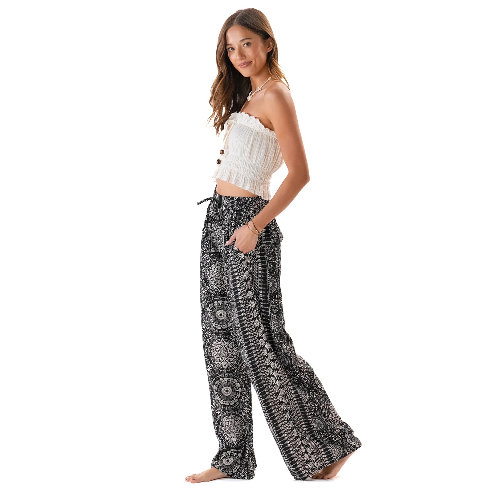 Lotus & Luna - Dark Forest Drawstring Pants