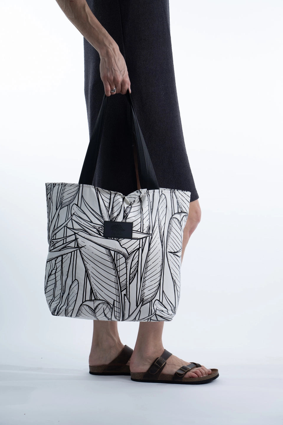 Wai Beachwear - Summer Tote Beach Bag - Travel Bag - White Strelitzia (Add-On)