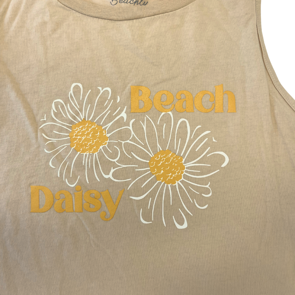 Beachly - Beach Daisy Tank - Vintage Sand