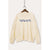 Oyster Coastal Graphic Mineral Wash Sweatshirt - Washed Cream