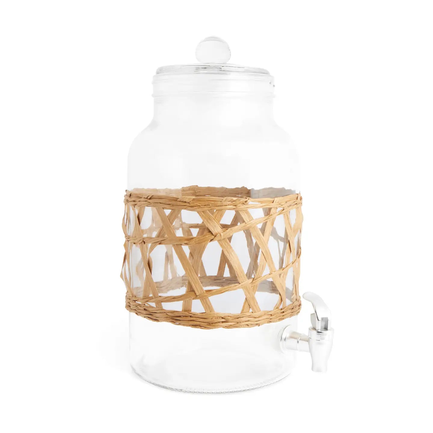 1.5gal Dispenser - Faux Raffia Wrap