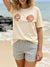 Coastal Beach Seashell Graphic T-Shirt - Apricot