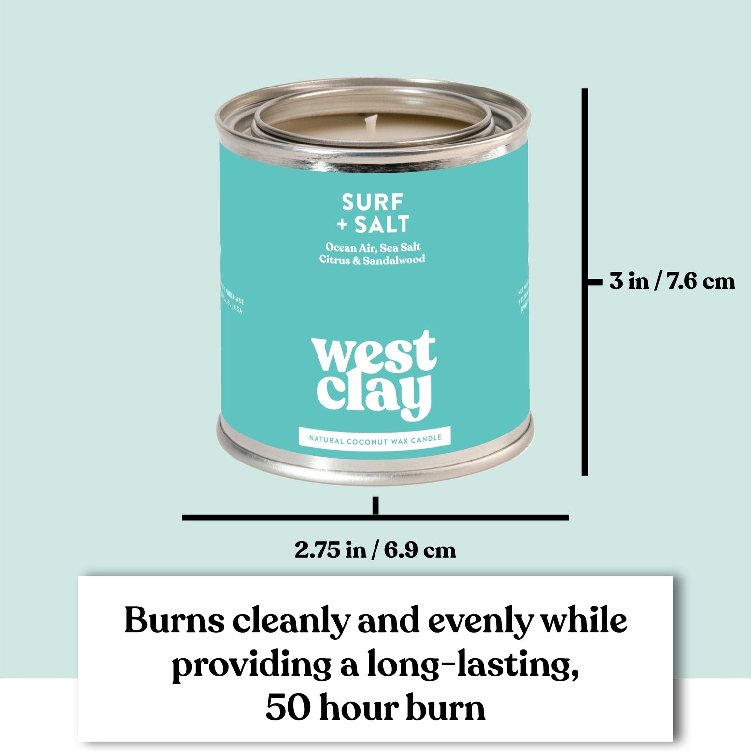 West Clay Company - Surf + Salt Candle (Add-On)