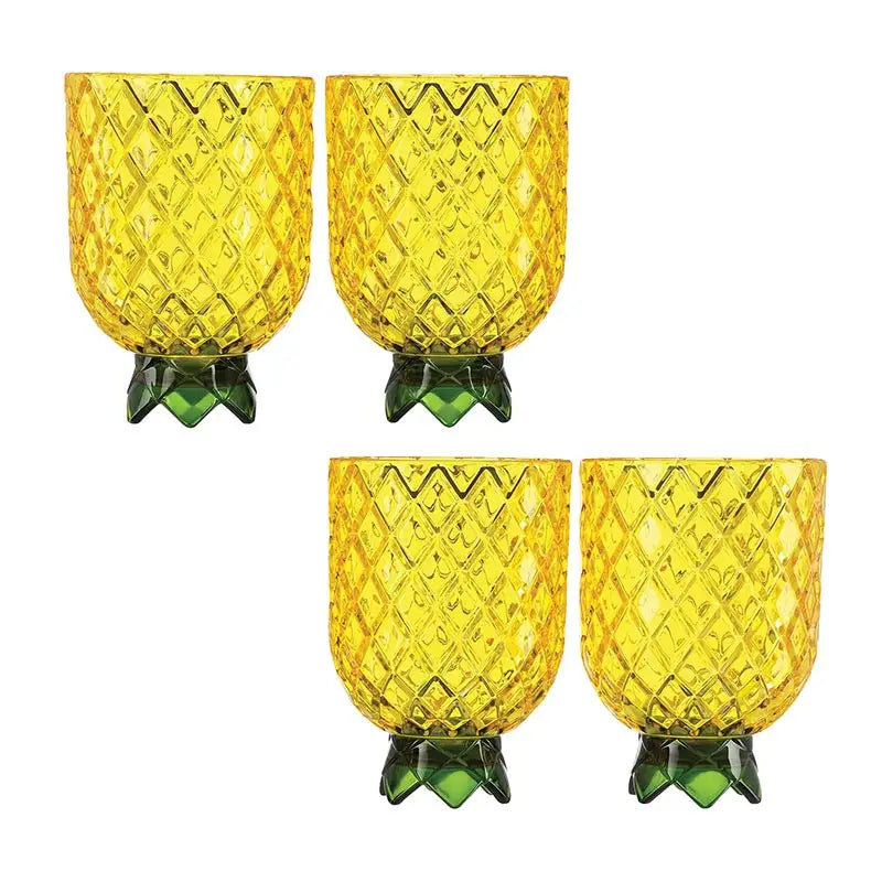 Slant Collections - Acrylic Wine Glass - Pineapple - Set of 4