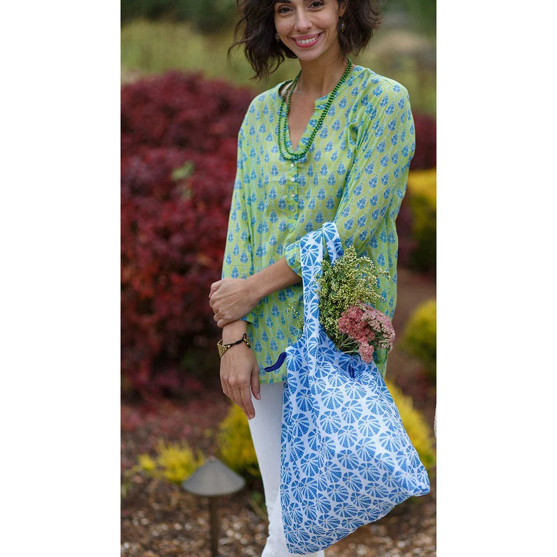 RockFlowerPaper - Sea Urchin Blue Blu Reusable Shopping Bag (Add-On)