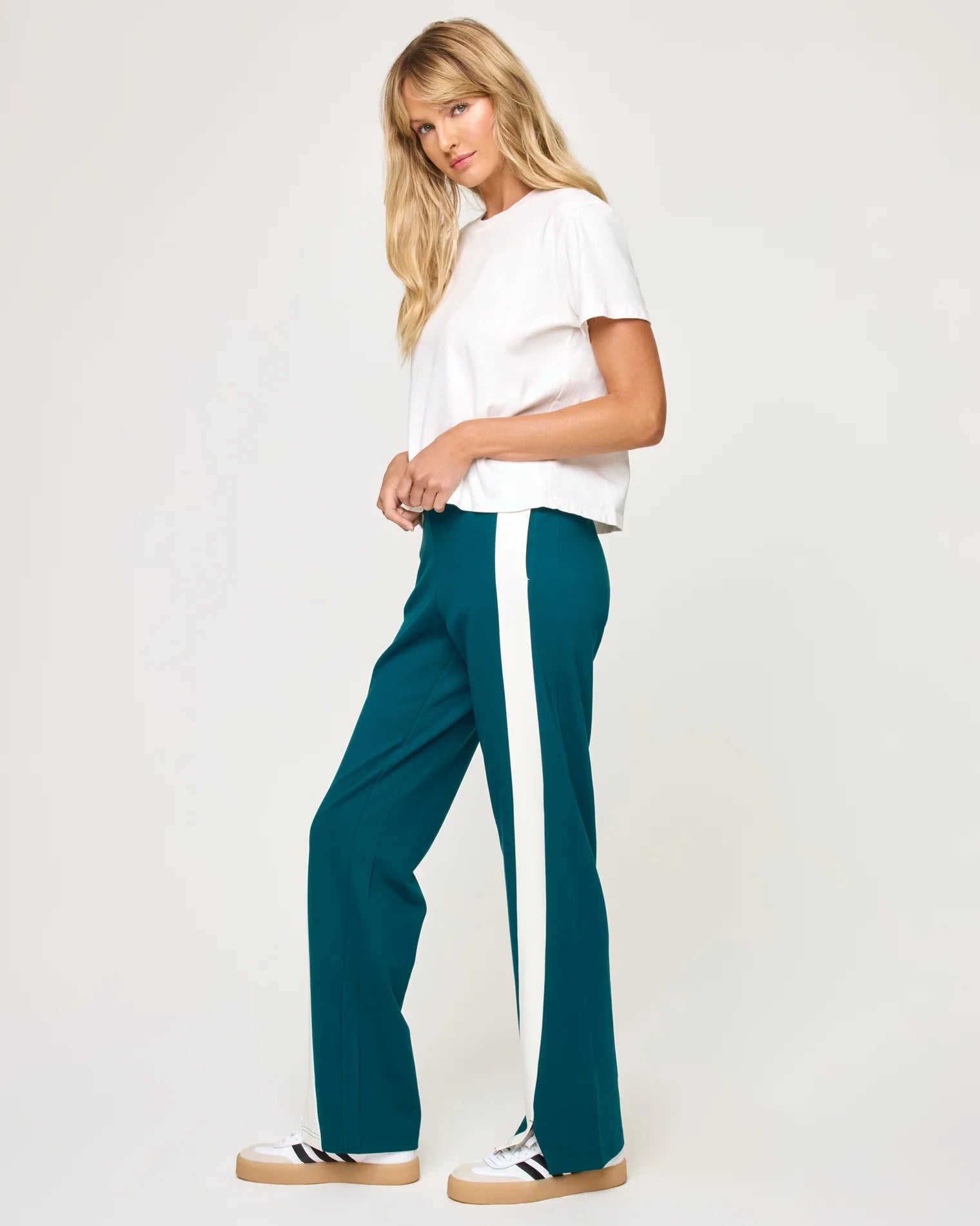 L Space - Back To Back Pant - Deep-Teal-Cream (Add-On)