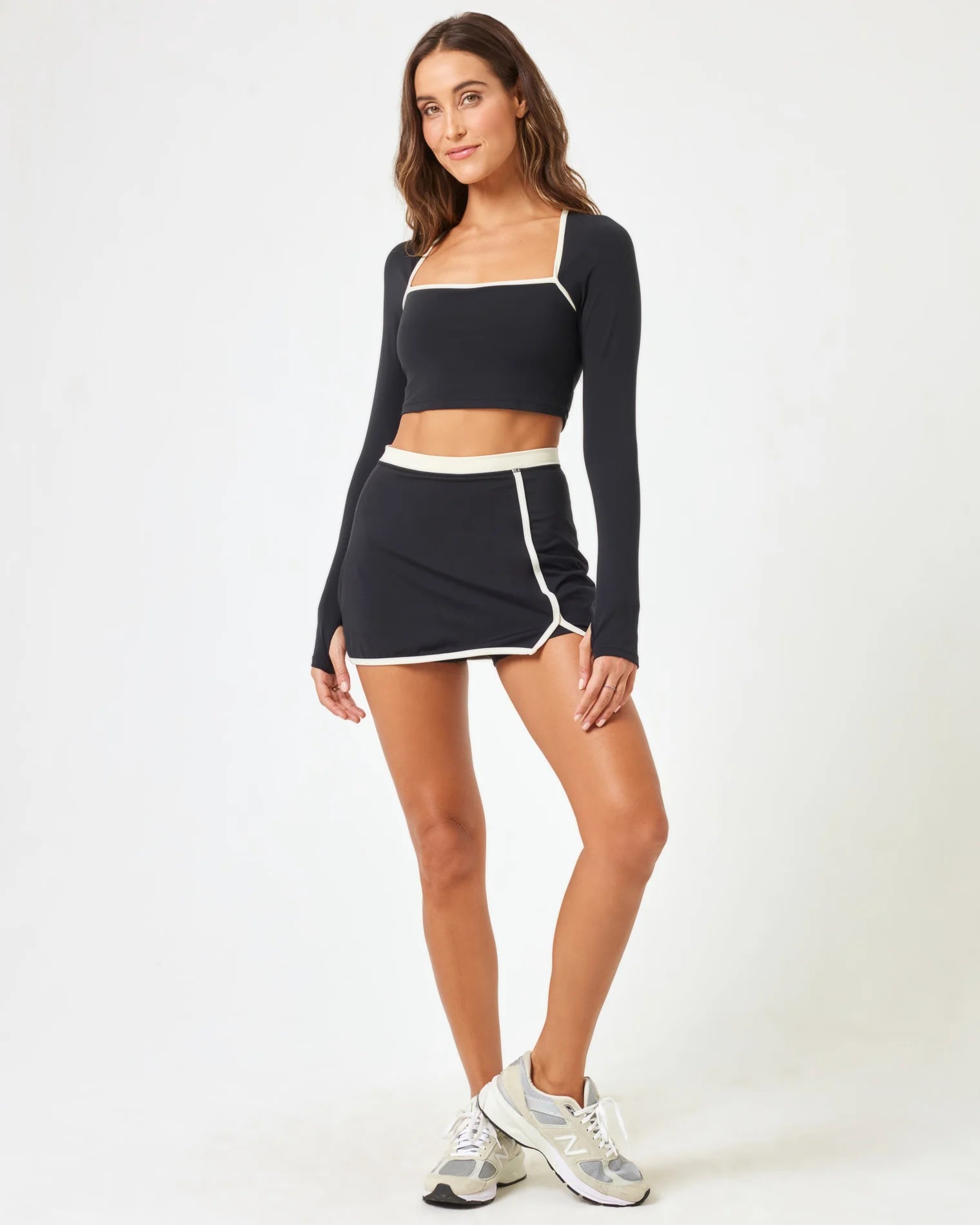 L Space - Campbell Skort - Black-Cream (Add-On)