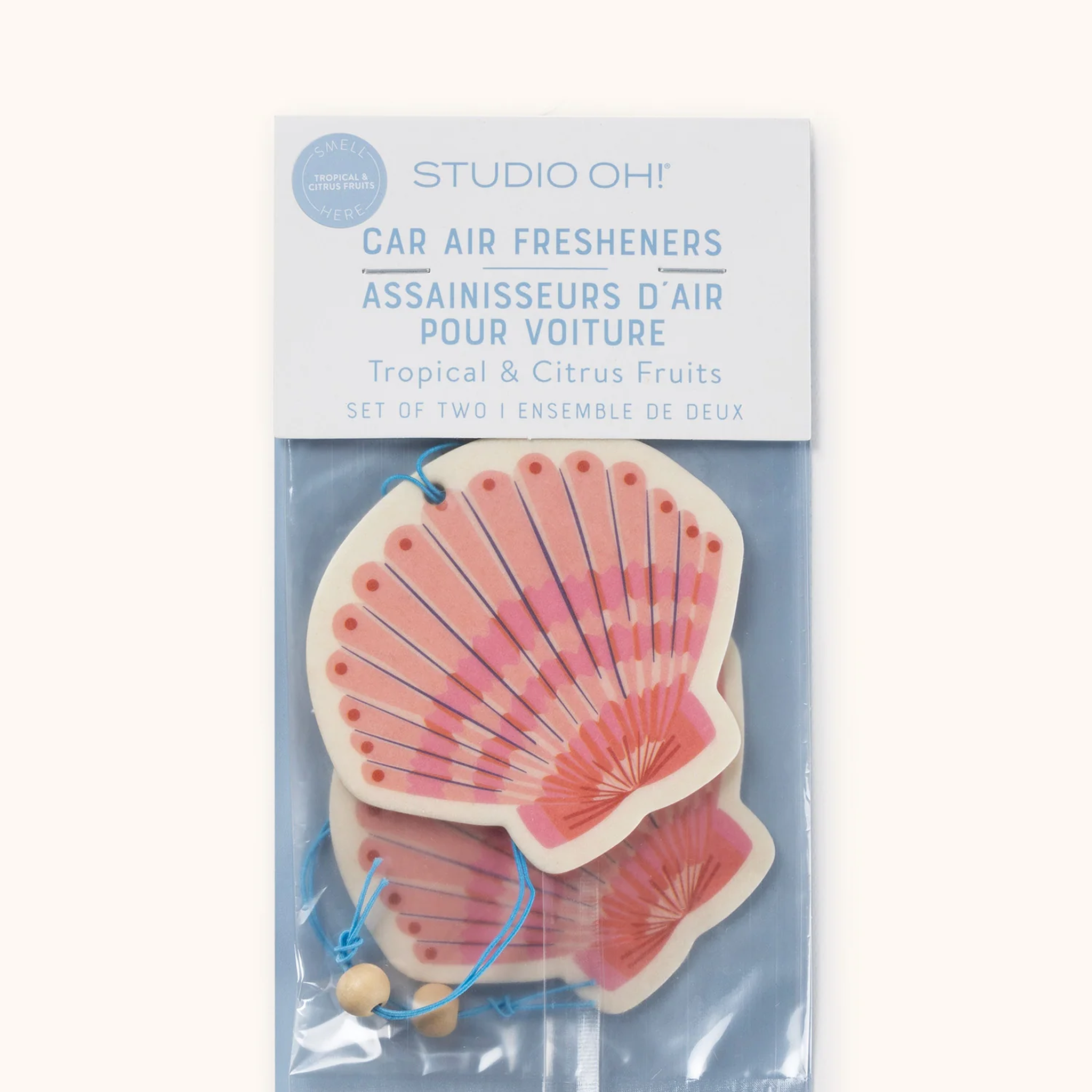 Studio Oh - The Pink Seashell Car Air Freshener (2 Pack)