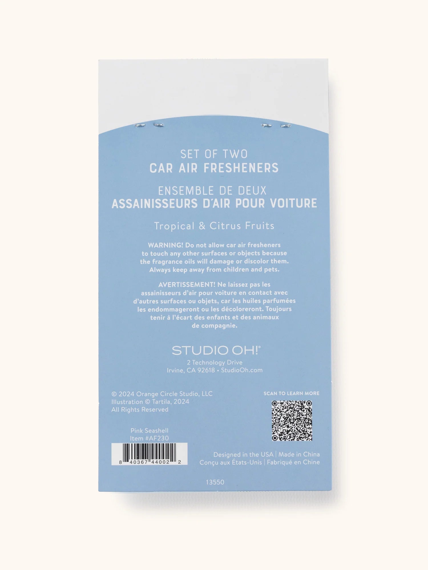 Studio Oh - Pink Seashell Car Air Freshener