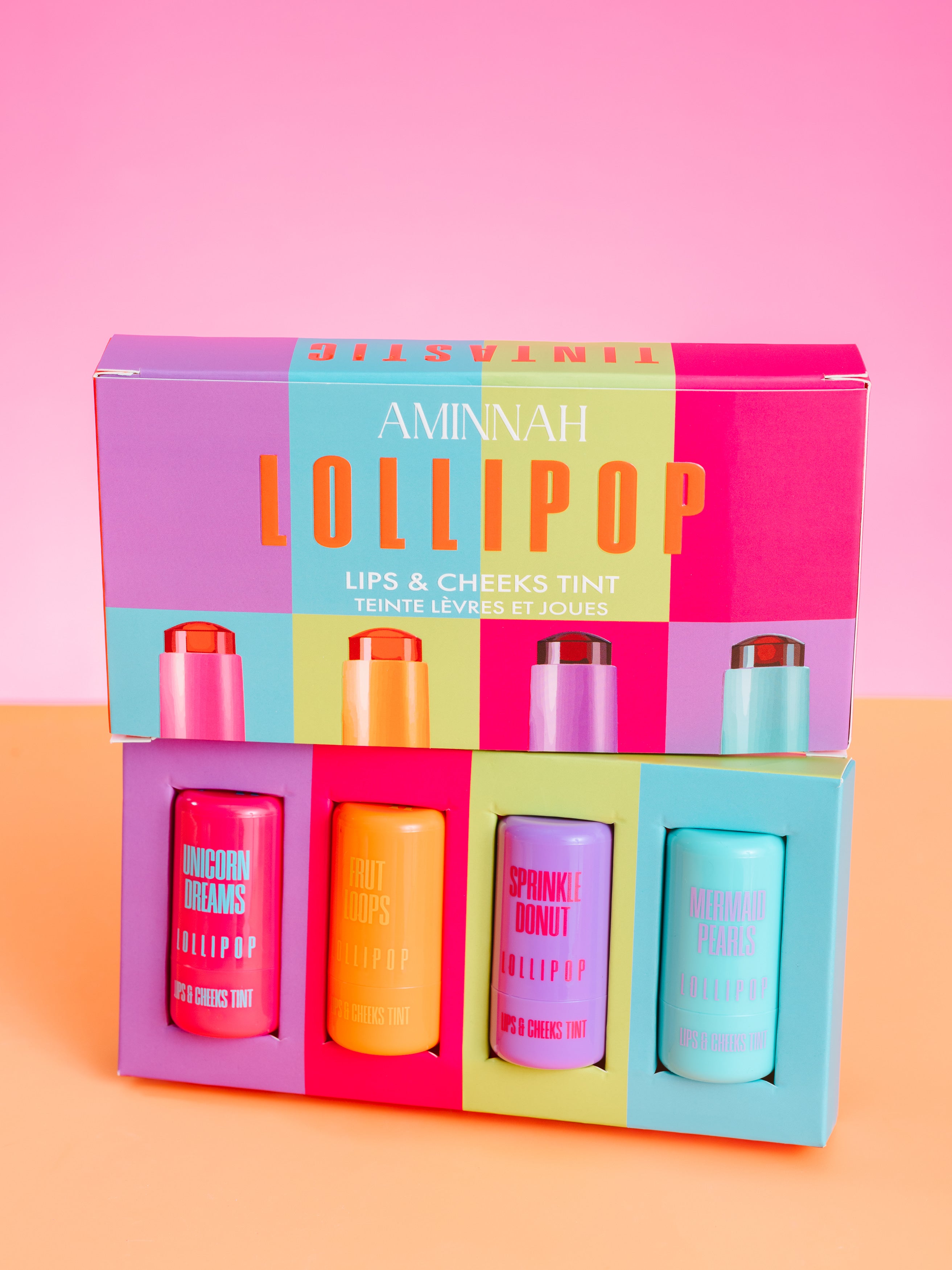 AMINNAH - 4pc Lollipop Lips & Cheeks Tints Set (Add-On)