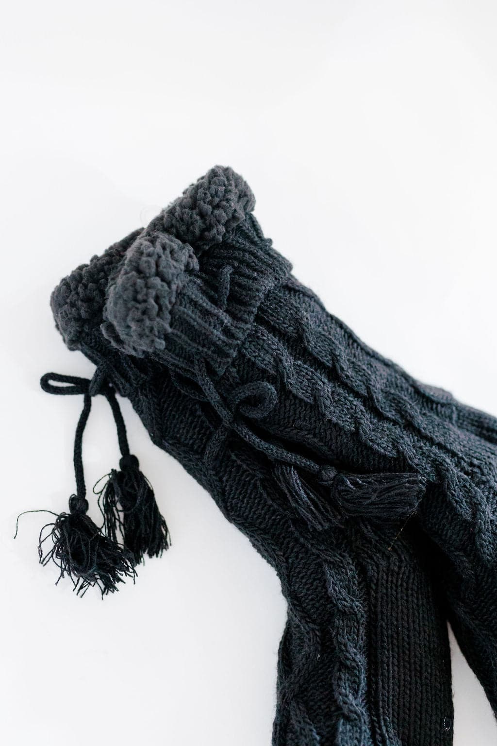 Gyal Bashy - Adult Knit Slipper Socks With Sherpa Lining - Black (Add-On)