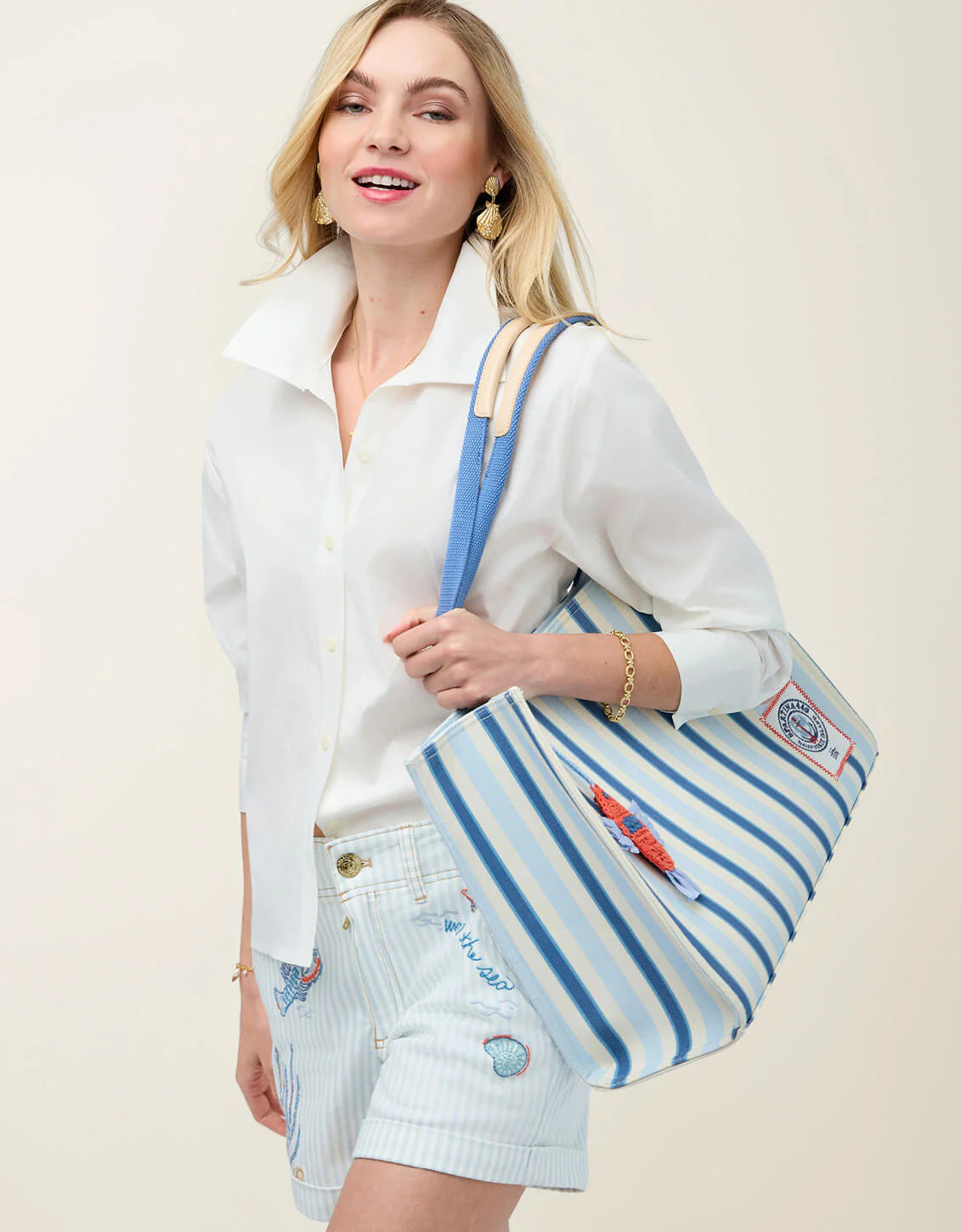 Spartina 449 - Shopper Tote Flagler Resort Wide Stripe