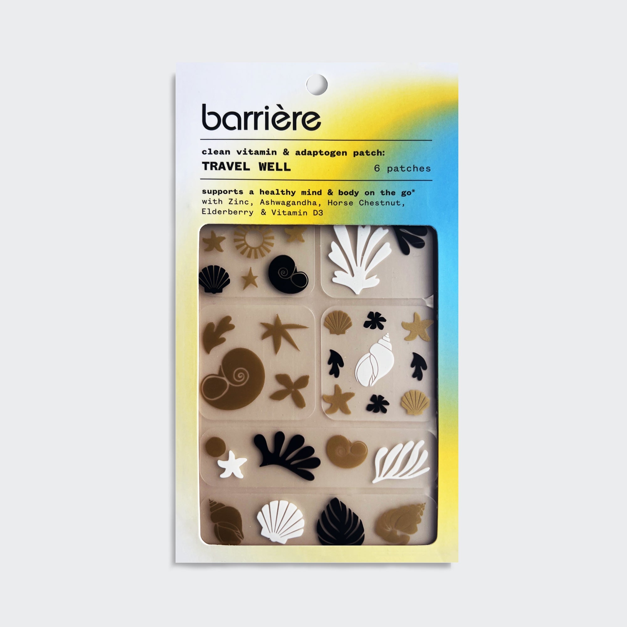 Barrière - Travel Well 6 Pack Patches - Shell Collage